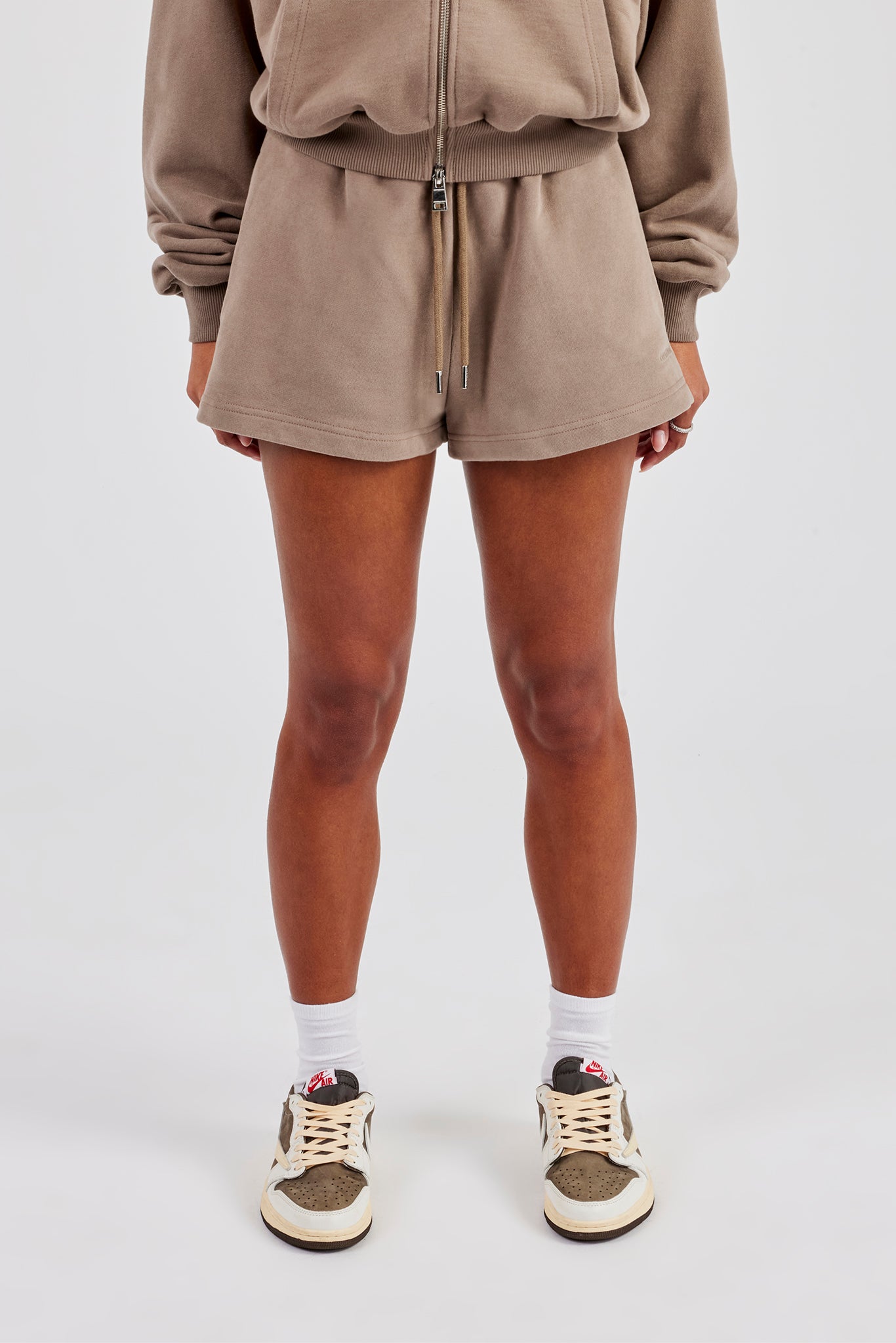 Embroidered Short - Taupe